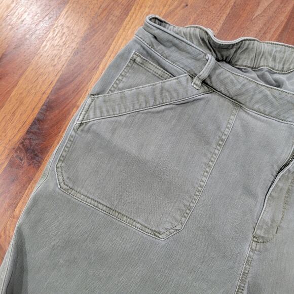 J. Jill Denim High Rise Crop Straight Leg Green Pants Size 18 - Picture 4 of 11